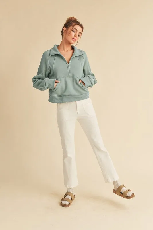Aemi   Co Drea Half-Zip Hoodie