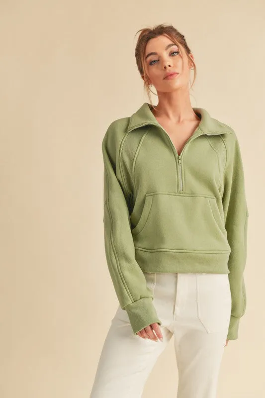 Aemi   Co Drea Half-Zip Hoodie