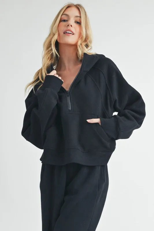 Aemi   Co Drea Half-Zip Hoodie
