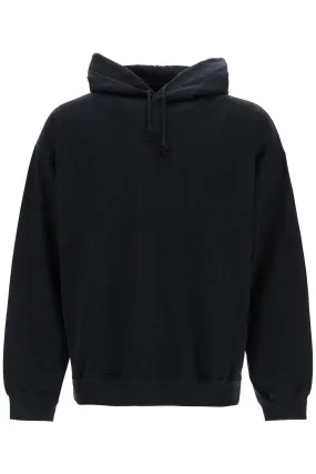 black cotton hoodie with gfx print JN4882 BLACK