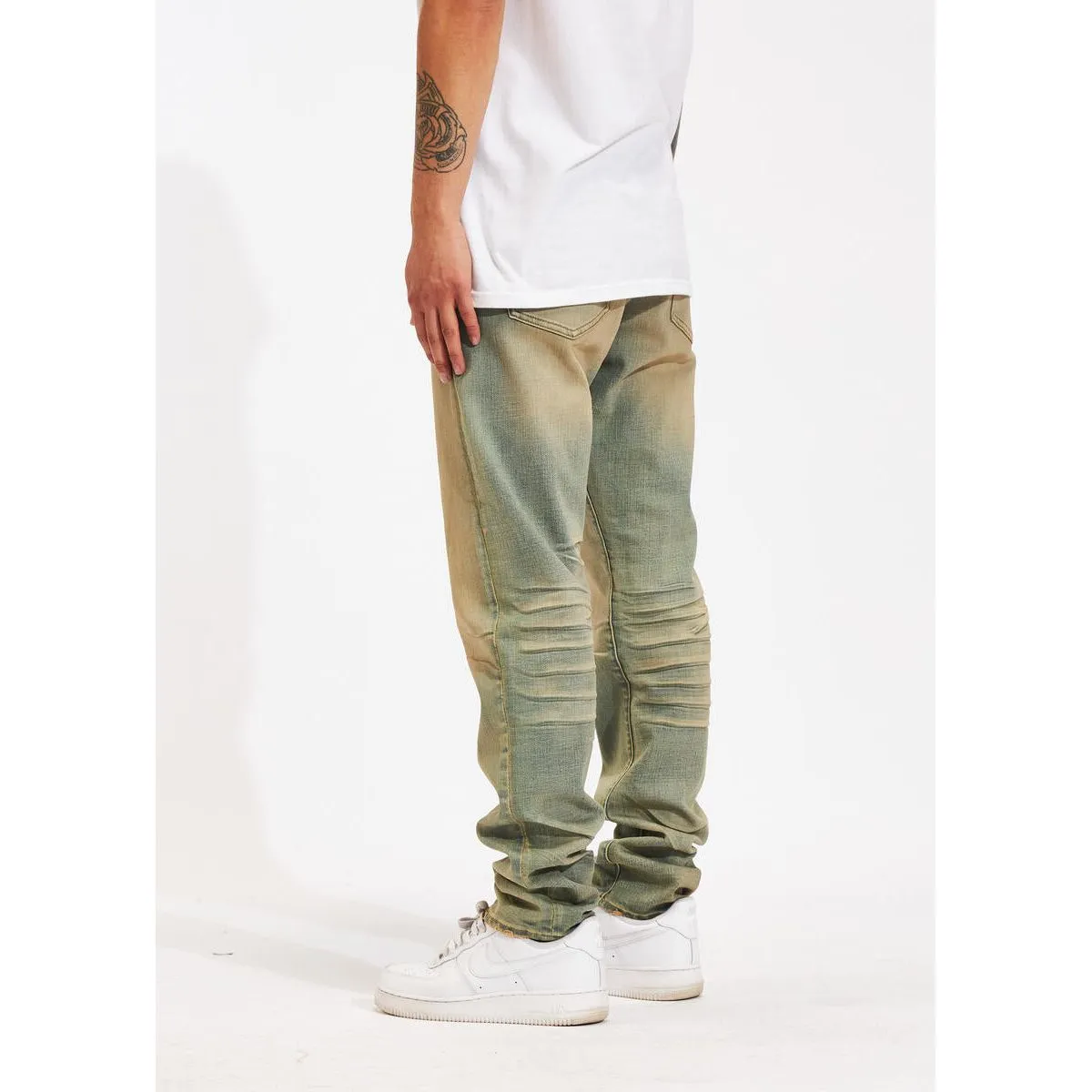 Crysp Denim Atlantic Sand Wash Denim Jeans (CRYSPHOL23-17)