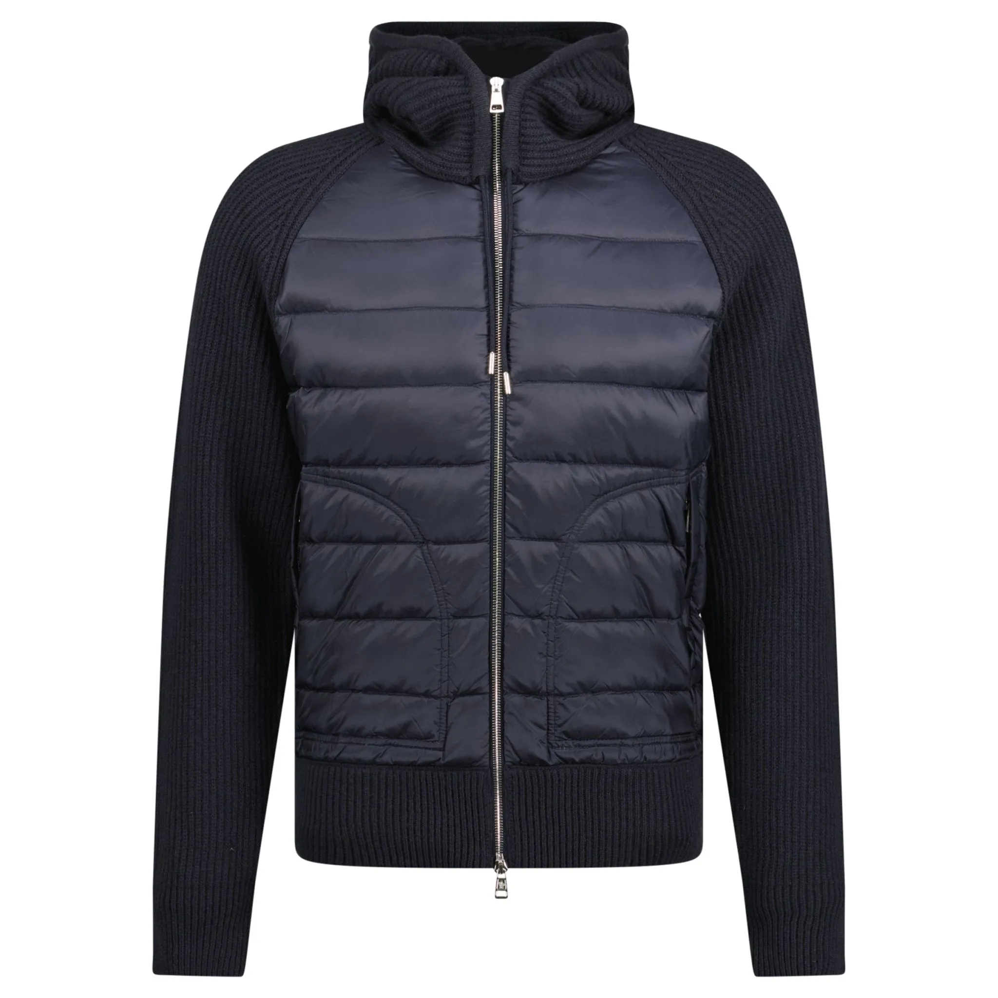MONCLER HYBRID PADDED PANEL JACKET NAVY BLUE