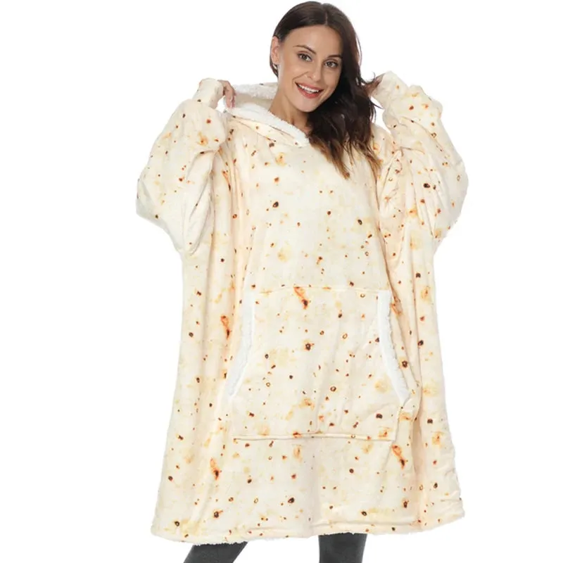 Wensilian Oversized Fleece Hoodie Blanket: Cozy Up in Style