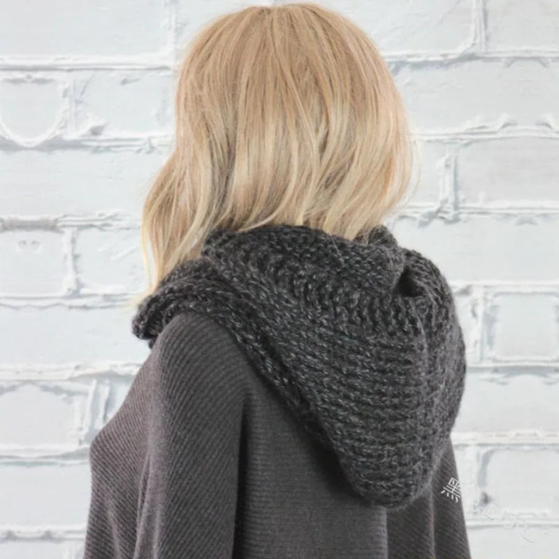 Wool Solid Color Warm Knit Neck Scarf